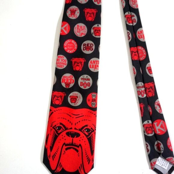 Red Dog Beer Silk Men's Neck Tie by Ralph Marlin Style EUC - Picture 2 of 9